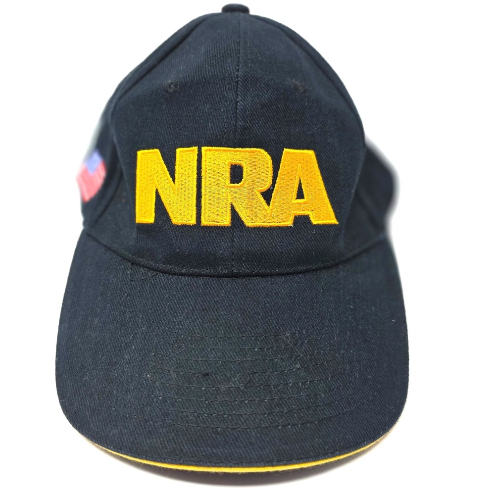 NRA National Rifle Association Baseball Cap Hat Mens Black‎ Cotton Embroidered